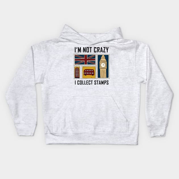 Stamp collecting Kids Hoodie by Onceer